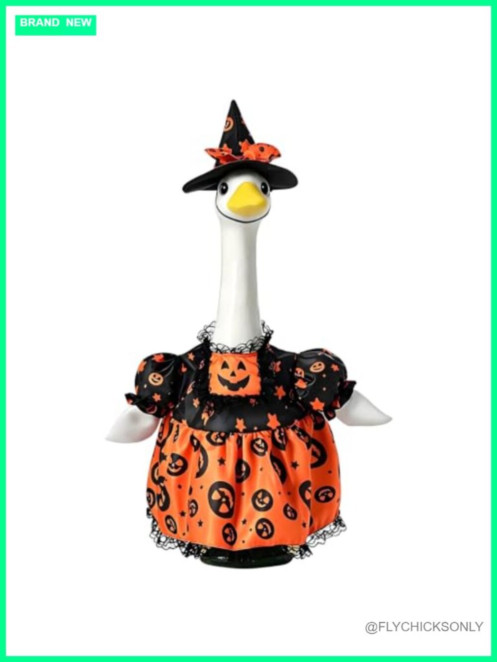Halloween Porch Goose Outfit with Witch Hat for 23 Inch Statue